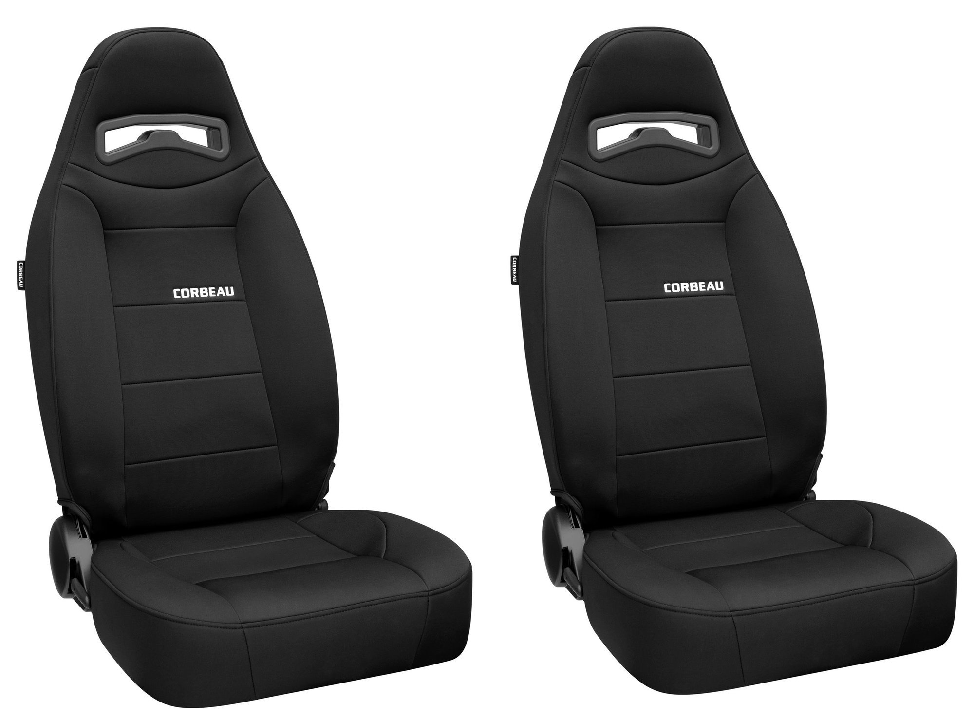 Corbeau Moab Neoprene Reclining Front Seat Pair for 76 18 Jeep CJ 5 CJ 7 CJ 8 Scrambler Wrangler YJ TJ JK Unlimited